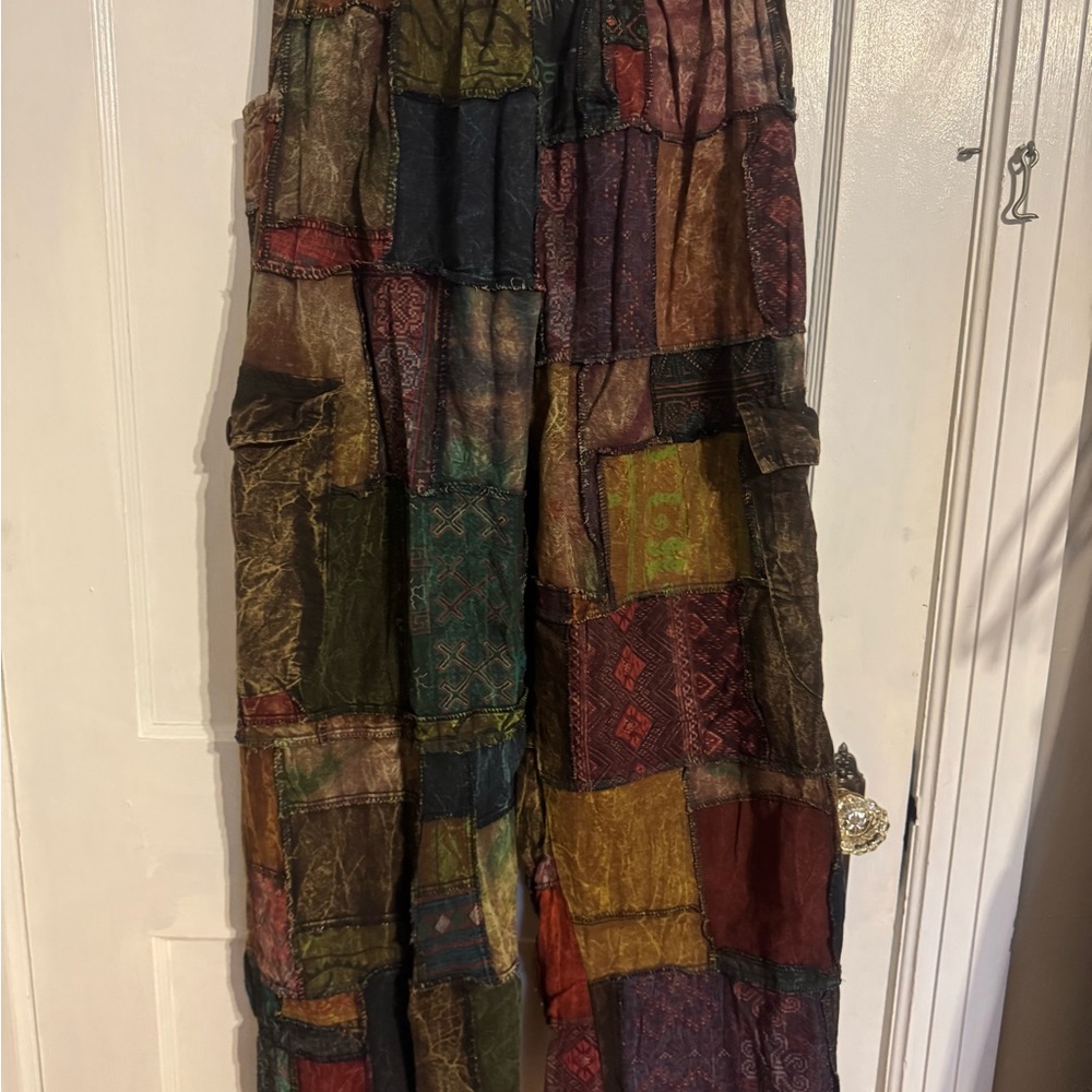 Authentic Vietnamese Patchwork Multicolor Boho Pa… - image 3